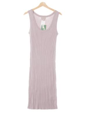 h&m 오키드허쉬라일락 비스코스혼방 유넥골지민소매원피스