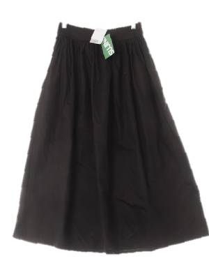 h&m 블랙 면 셔링플레어롱스커트