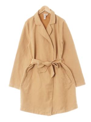 h&m 베이지 스트랩스웨이드오픈롱재킷